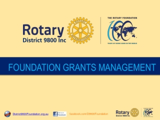 FOUNDATION GRANTS MANAGEMENT