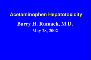 Acetaminophen Hepatotoxicity