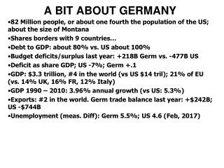 A BIT ABOUT GERMANY