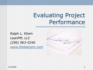 Evaluating Project Performance