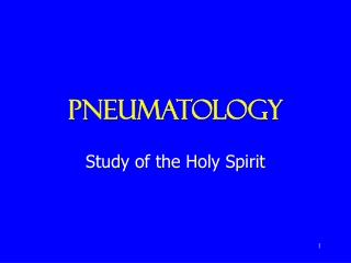 PNEUMATOLOGY