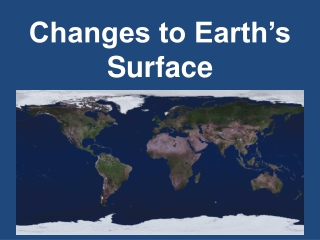 Changes to Earth’s Surface