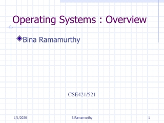 Operating Systems : Overview