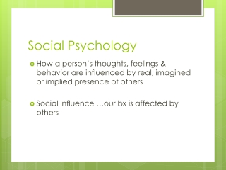 Social Psychology