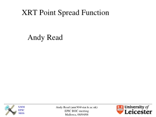 XRT Point Spread Function  Andy Read