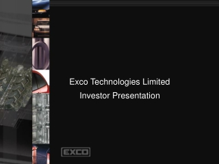 Exco Technologies Limited