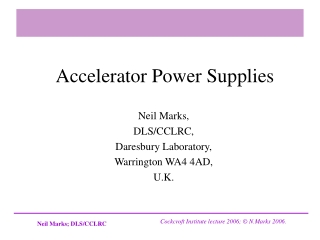 Accelerator Power Supplies