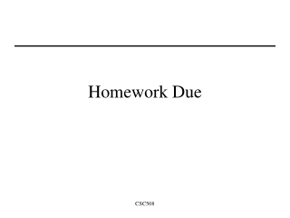 Homework Due