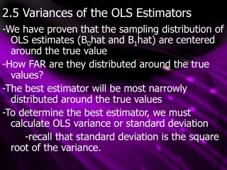 2.5 Variances of the OLS Estimators