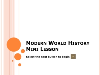 Modern World History Mini Lesson