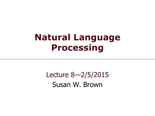 Natural Language Processing