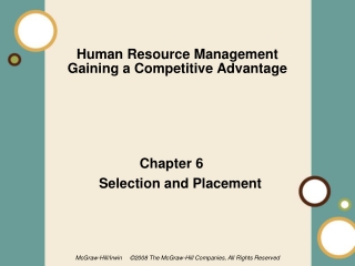 Human Resource Management Gaining a Competitive Advantage