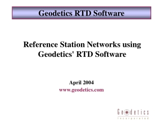 Geodetics RTD Software