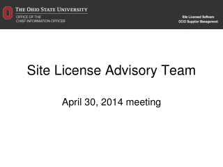 Site License Advisory Team