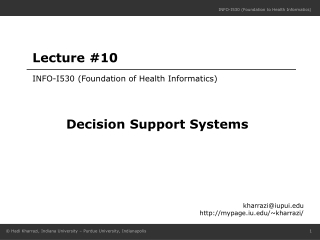 INFO-I530 (Foundation of Health Informatics)