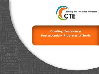 Creating  Secondary/  Postsecondary Programs of Study