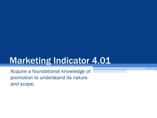 Marketing Indicator 4.01