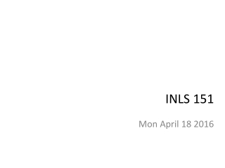 INLS 151