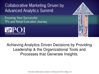 Gap analysis to understand drivers and opportunities