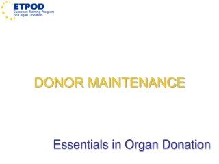 DONOR MAINTENANCE