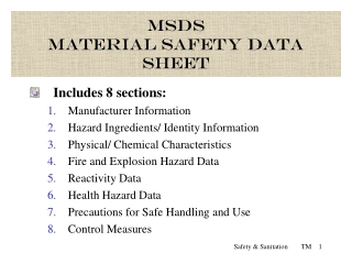 MSDS Material Safety Data Sheet