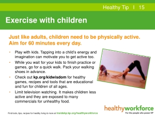 Exercise with children