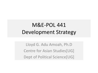 M&amp;E-POL 441 Development Strategy