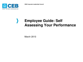 Employee Guide: Self Assessing Your Performance