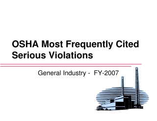 OSHA Most Frequently Cited Serious Violations