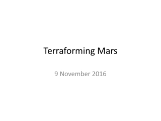 Terraforming Mars