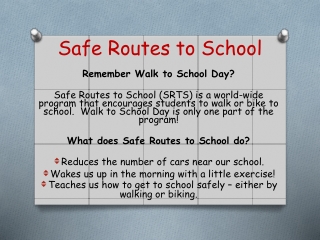 Safe Routes to School