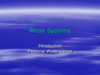 Water Systems