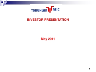 INVESTOR PRESENTATION  May 2011