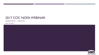 2017 CoC NOFA Webinar