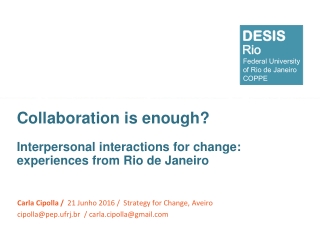 Collaboration is enough?