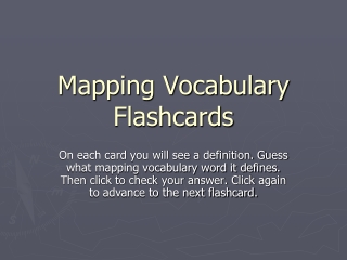 Mapping Vocabulary  Flashcards