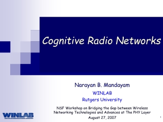 Cognitive Radio Networks