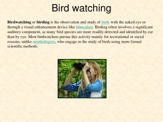 Bird watching