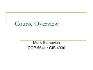 Course Overview