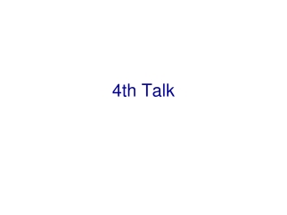 4th Talk