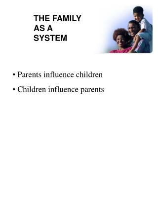 THE FAMILY AS A  SYSTEM