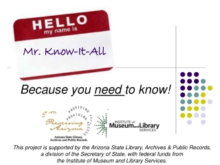 Mr. Know-It-All