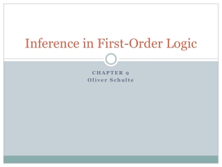 Inference in First-Order Logic