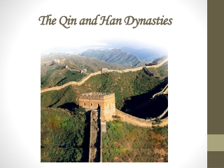 The Qin and Han Dynasties