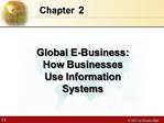Global E-Business: How Businesses Use Information Systems
