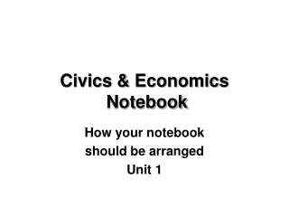 Civics &amp; Economics  Notebook