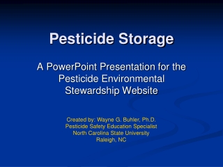 Pesticide Storage