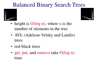 Balanced Binary Search Trees