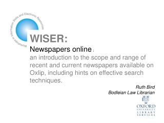 WISER: Newspapers online  :