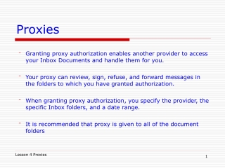 Proxies